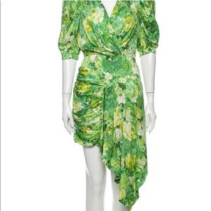 Ronny Kobo Floral Monica Dress in citrus lime 🍋